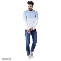 GRITSTONES Men's Cotton Blend Full Sleeve Shirt | Stylish Printed Casual Wear Shirt for Mens - L