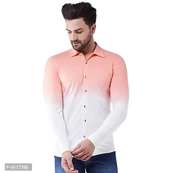 GRITSTONES Men's Cotton Blend Full Sleeve Shirt | Stylish Printed Casual Wear Shirt for Mens - S