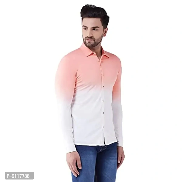 GRITSTONES Men's Cotton Blend Full Sleeve Shirt | Stylish Printed Casual Wear Shirt for Mens - L