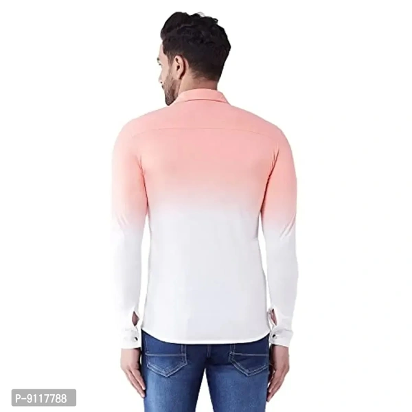 GRITSTONES Men's Cotton Blend Full Sleeve Shirt | Stylish Printed Casual Wear Shirt for Mens - L
