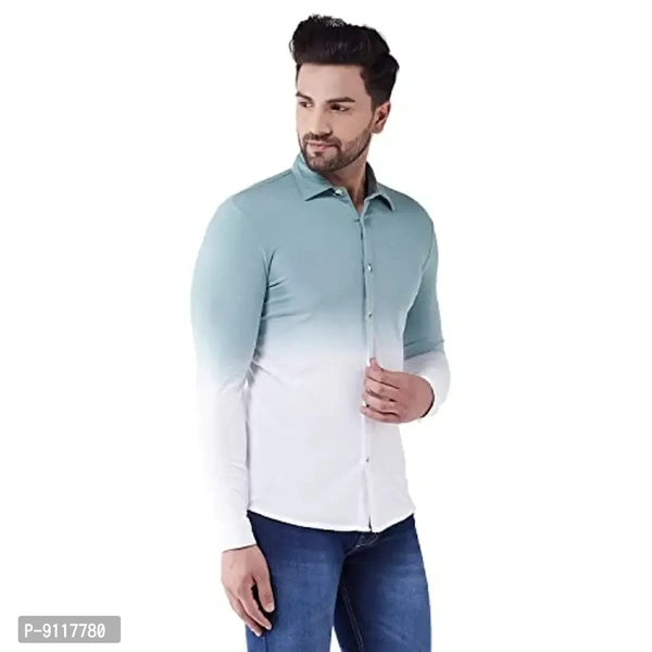 GRITSTONES Men's Cotton Blend Full Sleeve Shirt | Stylish Printed Casual Wear Shirt for Mens - S