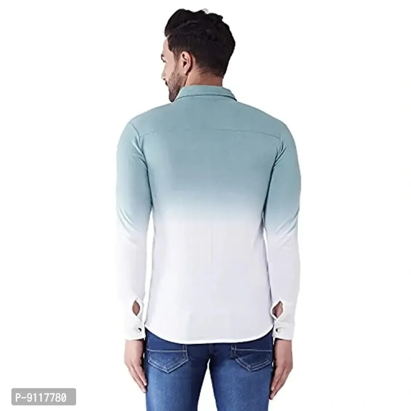 GRITSTONES Men's Cotton Blend Full Sleeve Shirt | Stylish Printed Casual Wear Shirt for Mens - S