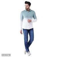 GRITSTONES Men's Cotton Blend Full Sleeve Shirt | Stylish Printed Casual Wear Shirt for Mens - M