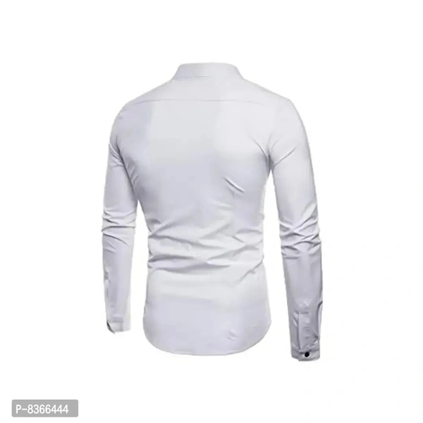 Blue dove Men's Cotton Casual Shirt Full Sleeves - White, M