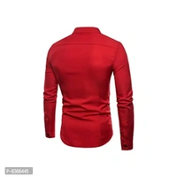 Blue dove Men's Cotton Casual Shirt Full Sleeves - Red, S
