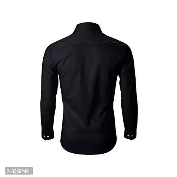 Blue Dove Mens Cotton Casual Shirt Full Sleeves - Black, L