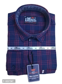 Marc Laurent Check Shirt Full Sleeve for Mens - Red, 2XL