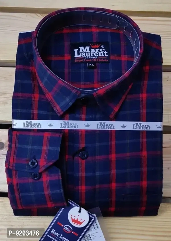 New Stylish Full Sleeve Check Shirt For All Season - Red, M