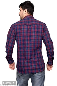 Trendy Stylish Cotton Long Sleeve Casual Shirt - Red, M