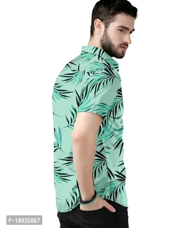 Classic Polyester Spandex Casual Shirts for Men - Gray, L