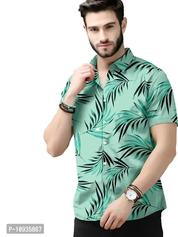 Classic Polyester Spandex Casual Shirts for Men - Gray, XL