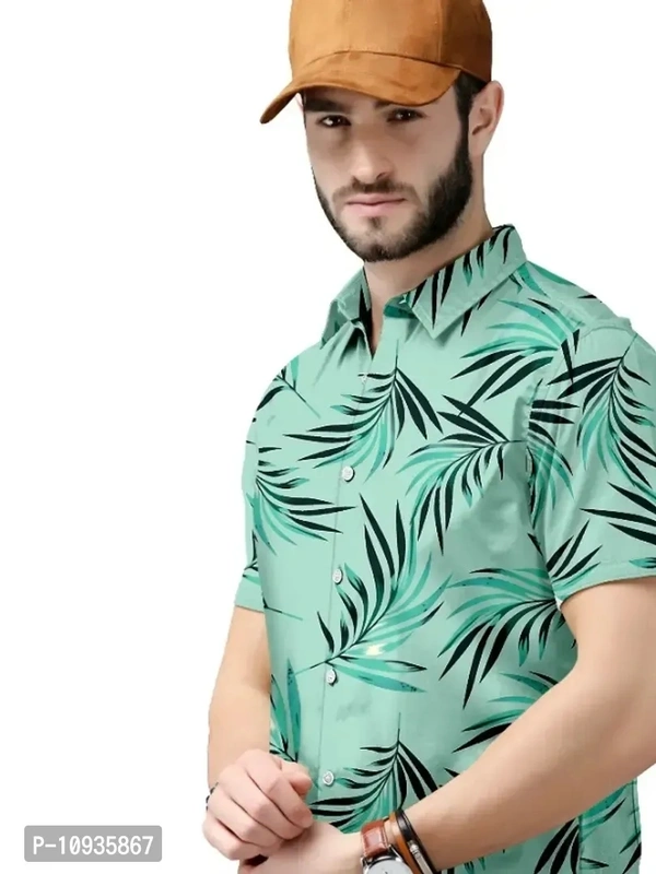 Classic Polyester Spandex Casual Shirts for Men - Gray, XL