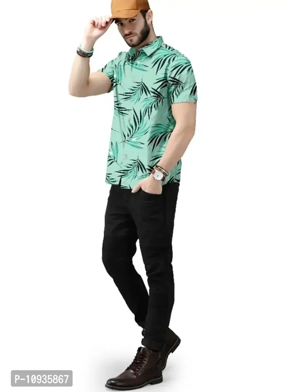 Classic Polyester Spandex Casual Shirts for Men - Gray, XL