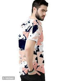 Classic Polyester Spandex Casual Shirts for Men - Pink, XL
