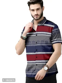 Classic Polyester Spandex Casual Shirts for Men - M