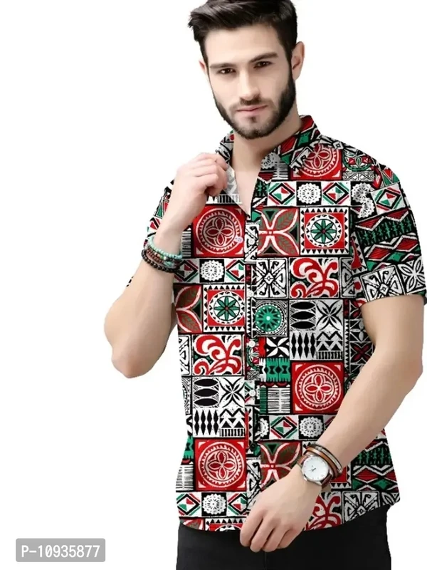 Classic Polyester Spandex Casual Shirts for Men - L