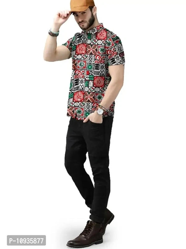 Classic Polyester Spandex Casual Shirts for Men - L