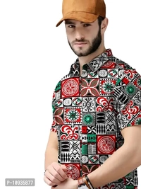 Classic Polyester Spandex Casual Shirts for Men - L