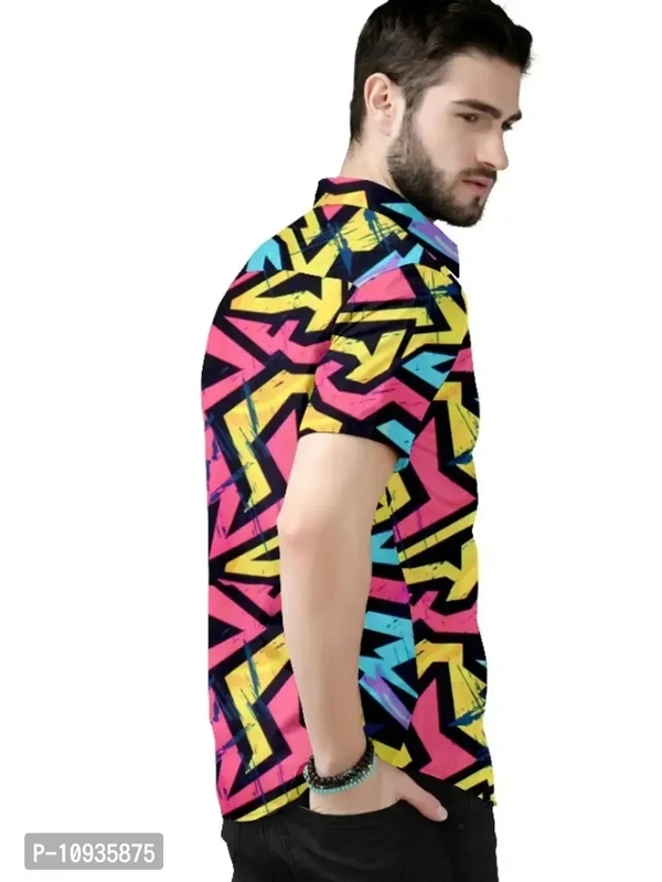 Classic Polyester Spandex Casual Shirts for Men - S