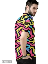 Classic Polyester Spandex Casual Shirts for Men - M