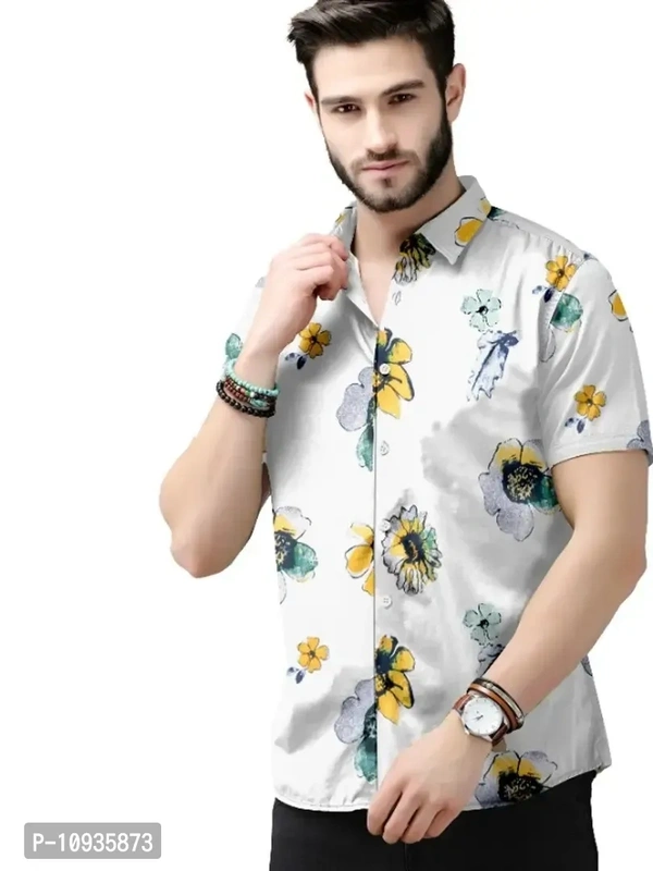 Classic Polyester Spandex Casual Shirts for Men - S