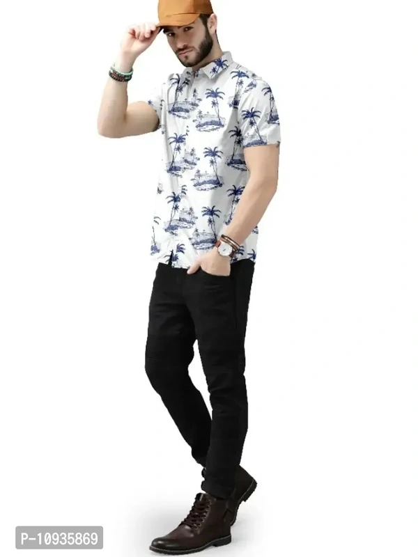 Classic Polyester Spandex Casual Shirts for Men - L