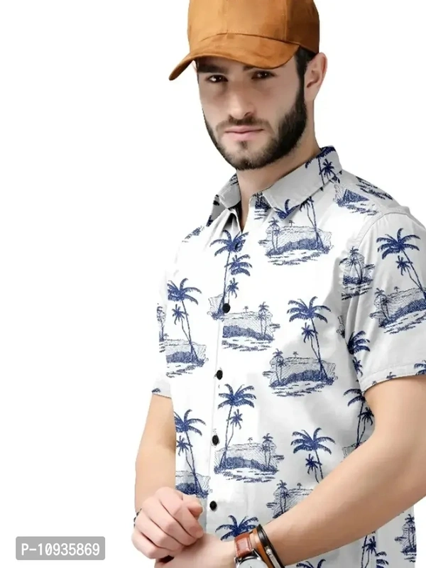 Classic Polyester Spandex Casual Shirts for Men - L