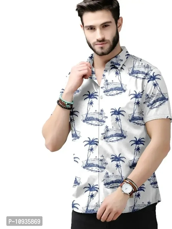 Classic Polyester Spandex Casual Shirts for Men - L