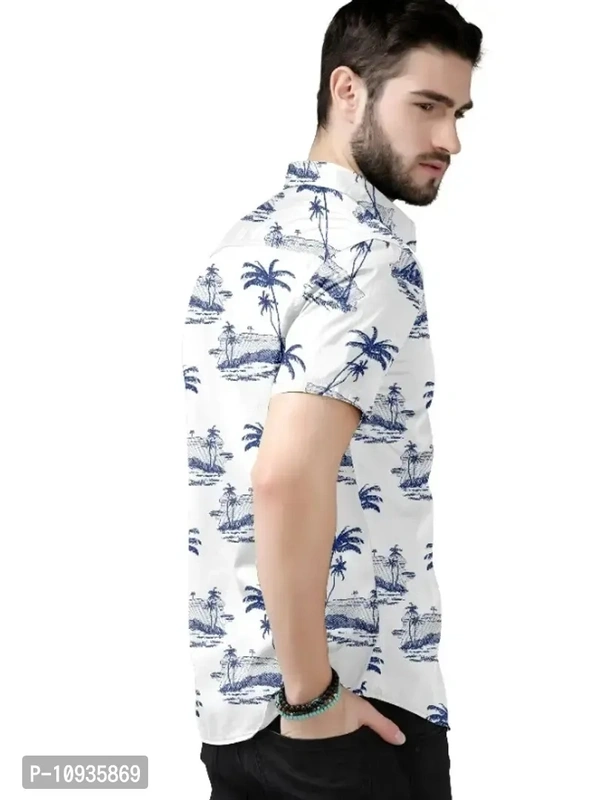 Classic Polyester Spandex Casual Shirts for Men - L