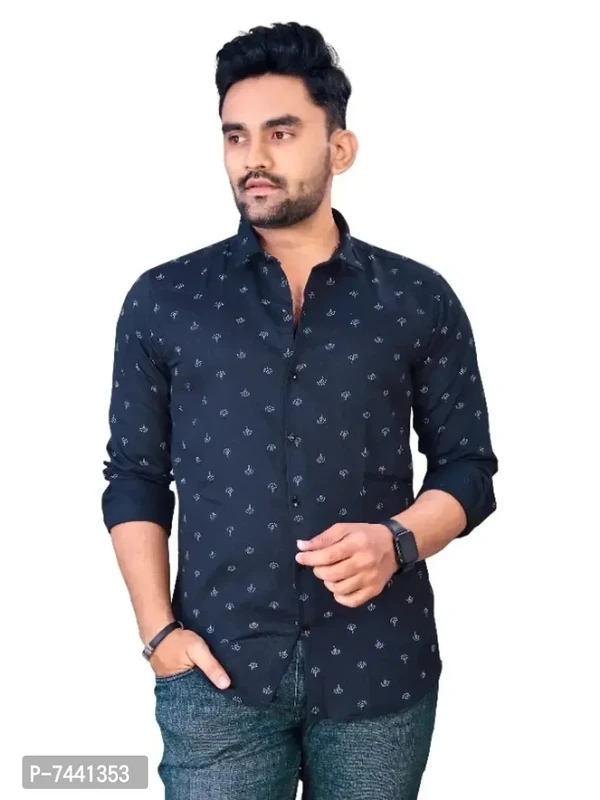 Fancy Cotton Shirts for Men - M