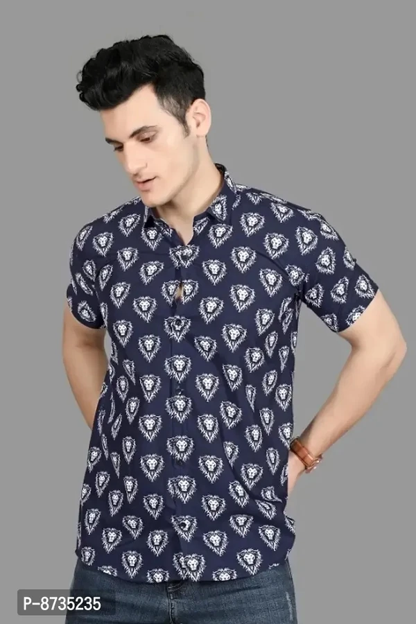 Fancy Cotton Blend Men Shirts - S