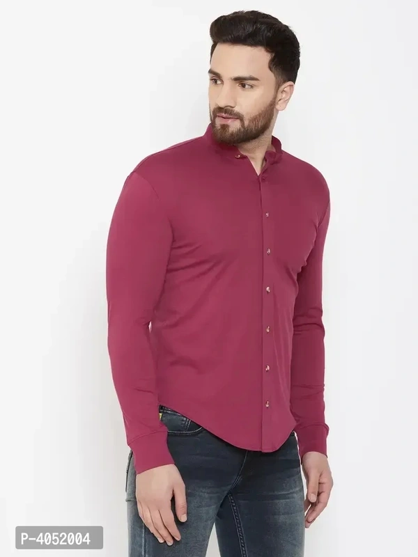Maroon Cotton Solid Regular Fit Casual Shirt - Maroon, S