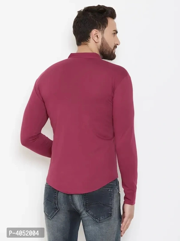 Maroon Cotton Solid Regular Fit Casual Shirt - Maroon, L