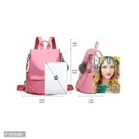 Stylish Collage Backpack For Girls (PINK) Combo Pack Of 2