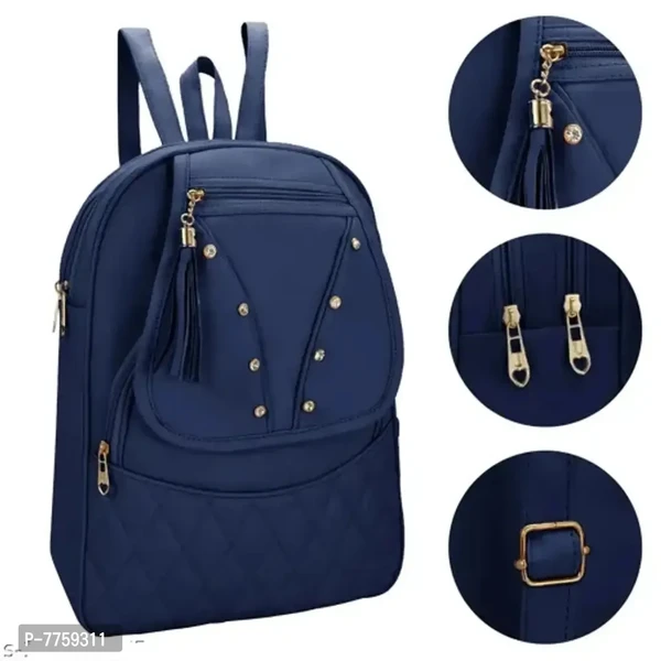 jsm fashion stylish blue color backpack for women girls