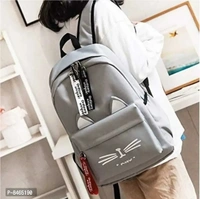 Stylish Grey PU Backpacks For Women