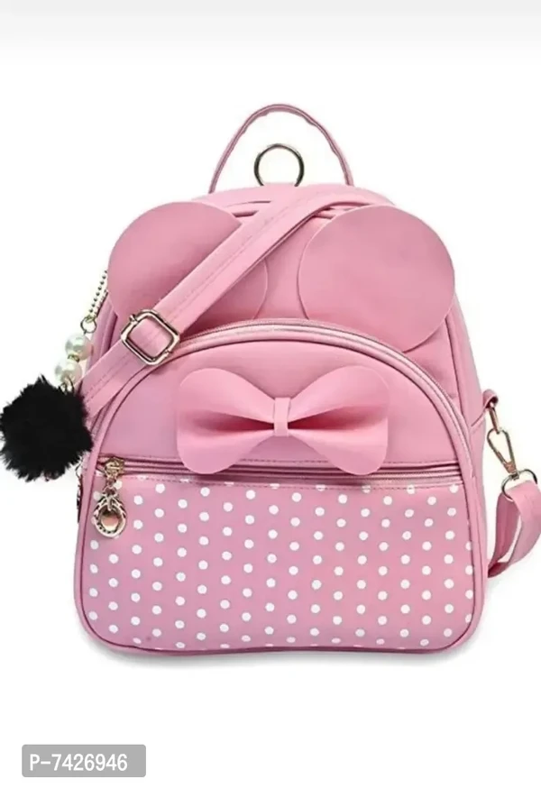 Stylish Leather Backpack for Women, School College Girls