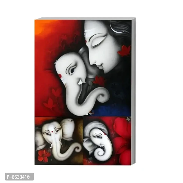 Voorkoms Lord/God Ganesha with Shiva For Sunboard Office Study Living/Bed Room Decoration Poster