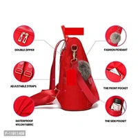 Pagwin ? Women's Leather Mini Backpack (Red) PG-0033