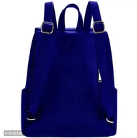 Womens PU Leather Stylish and Trending Backpack for College Office Travel Purse (Blue)
