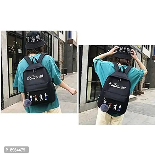 Comfabie Stylish Backpack And Sling Bag Set For Ladies, School Or College Girl's Combo Of 3 (Multi, 5L)(729)