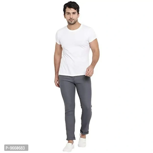DAIS Men's Skinny Fit Jeans (BEPLDRJ01_30_Grey_Grey_30) - Gray, 28