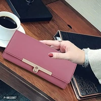 ALSU Women's Peach Hand Clutch Wallet Purse_LDU-012pch