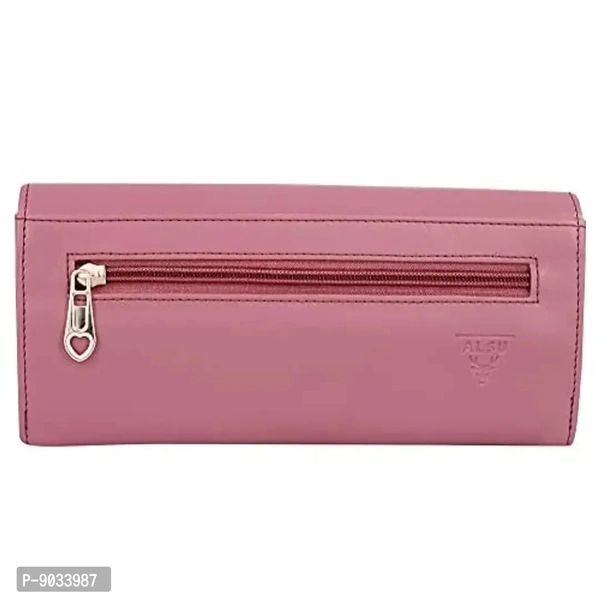 ALSU Women's Peach Hand Clutch Wallet Purse_LDU-012pch
