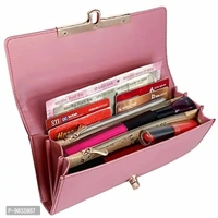 ALSU Women's Peach Hand Clutch Wallet Purse_LDU-012pch
