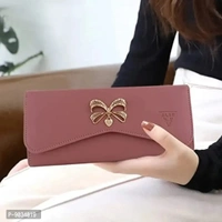ALSU Women's Peach Hand Clutch Wallet Purse_GDU-015pch