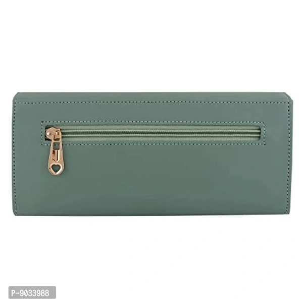 ALSU Women's Bluish Green Hand Clutch Wallet Purse (gdu-015blugrn)
