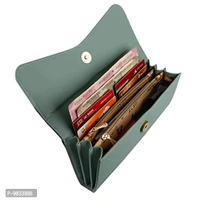ALSU Women's Bluish Green Hand Clutch Wallet Purse (gdu-015blugrn)