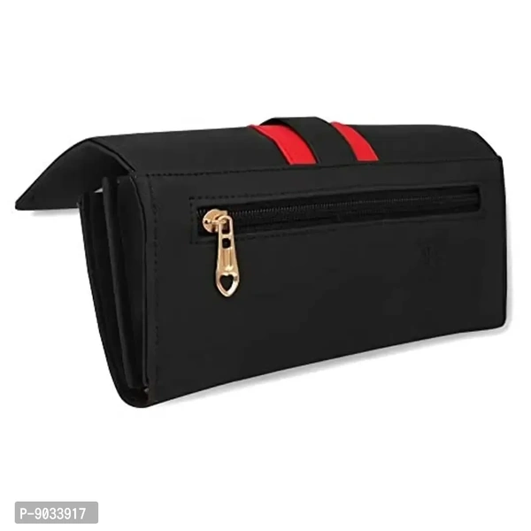 ALSU Women's Black Hand Wallet Hand Clutch with 4 Card Pocket_gdu-009blk