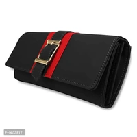 ALSU Women's Black Hand Wallet Hand Clutch with 4 Card Pocket_gdu-009blk